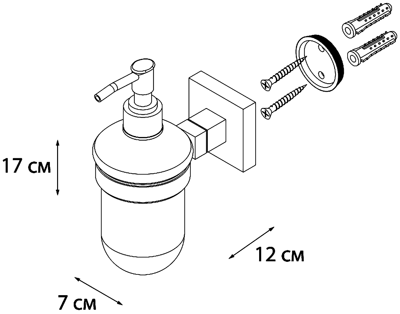 Fixsen Metra FX-11112 Диспенсер для жидкого мыла