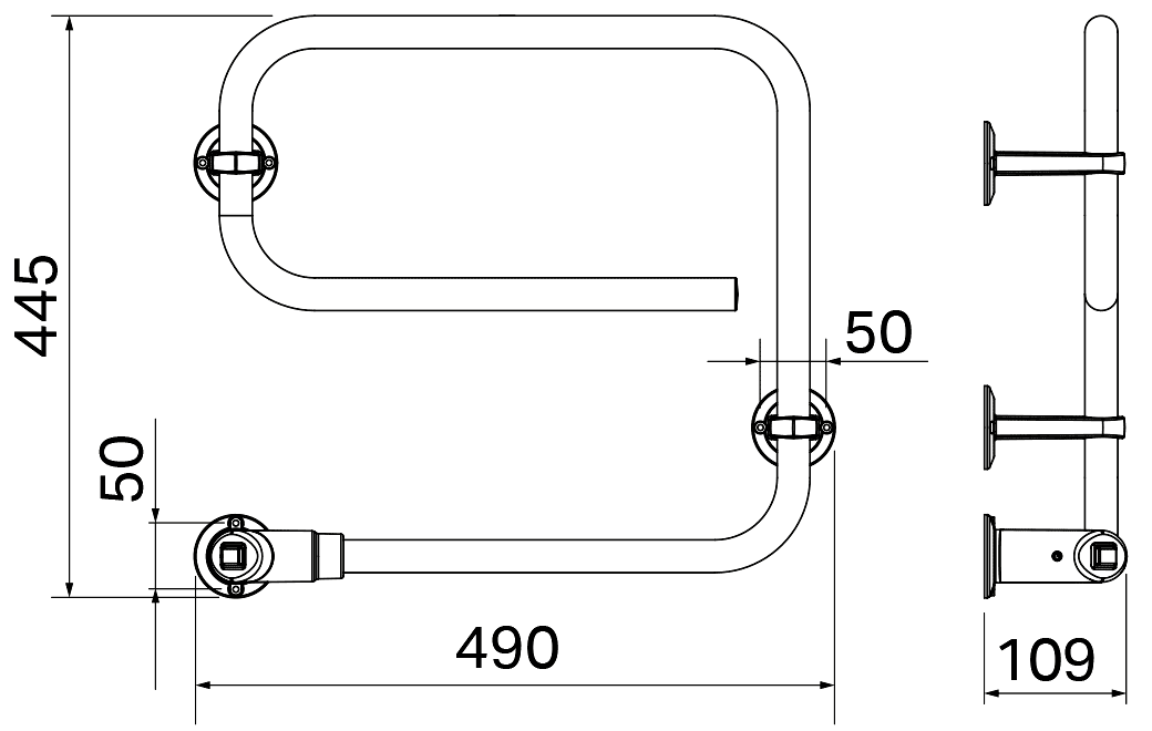 PAX TR45 3506-5 Электрический полотенцесушитель 30 Вт (белый)