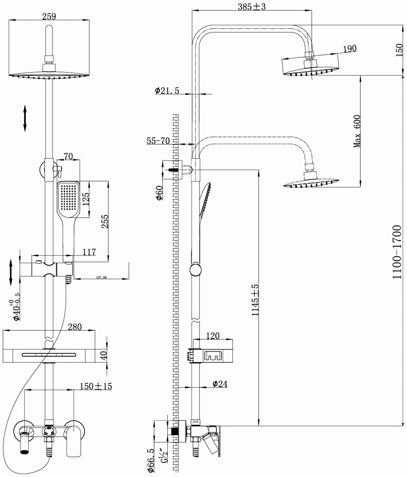 Lemark Tropic LM7002C Душевая система для ванны