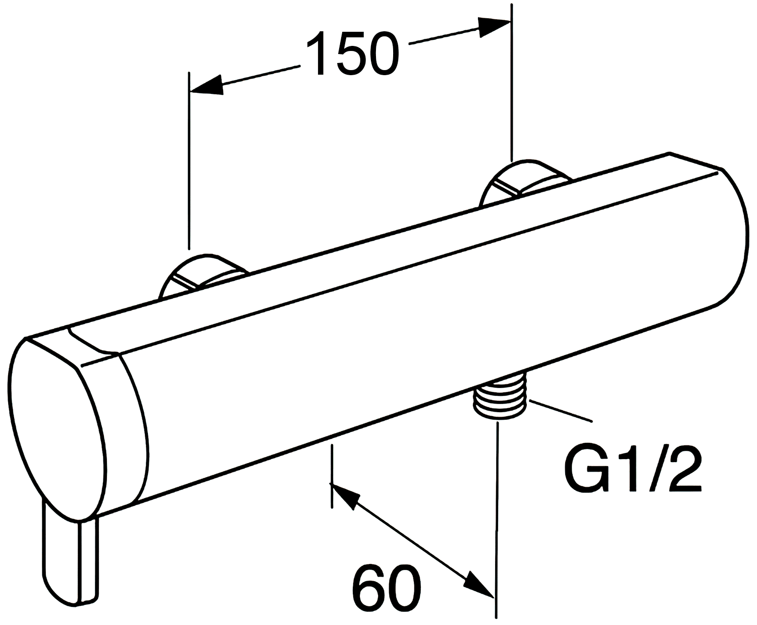 Gustavsberg Coloric 219004-23 Смеситель душевой (чёрный)