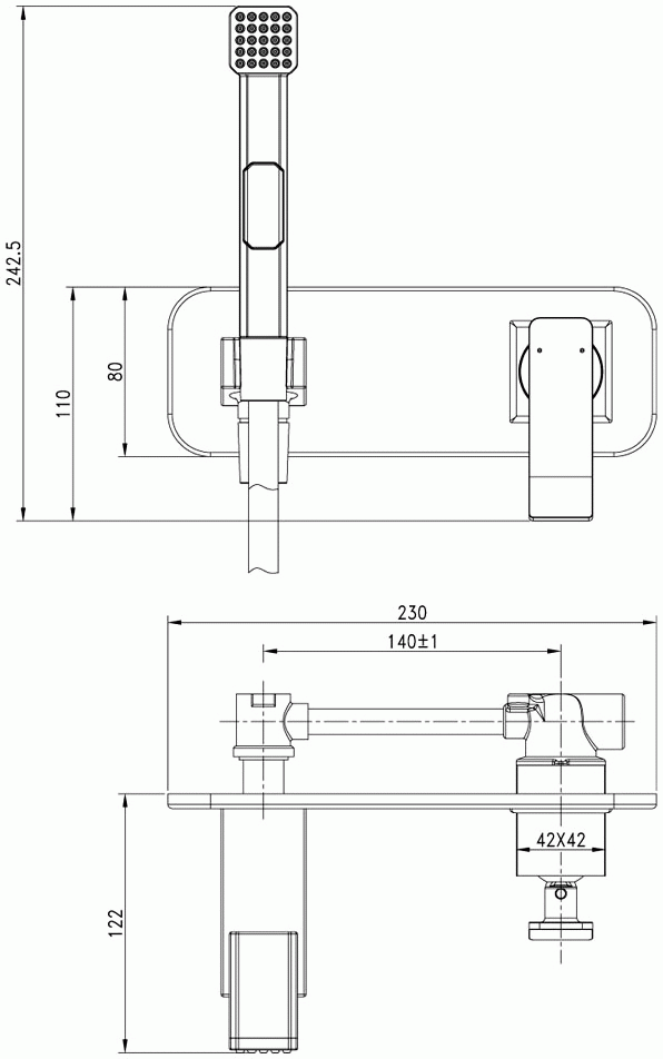 Lemark Contest LM5819CW Смеситель с гигиеническим душем