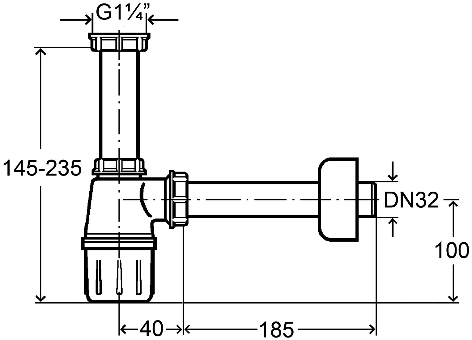 Viega 108694 Сифон 1-1/4"х32 пластиковый с отводом (5725)