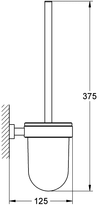 Grohe Essentials Cube 40513 001 Ёршик настенный