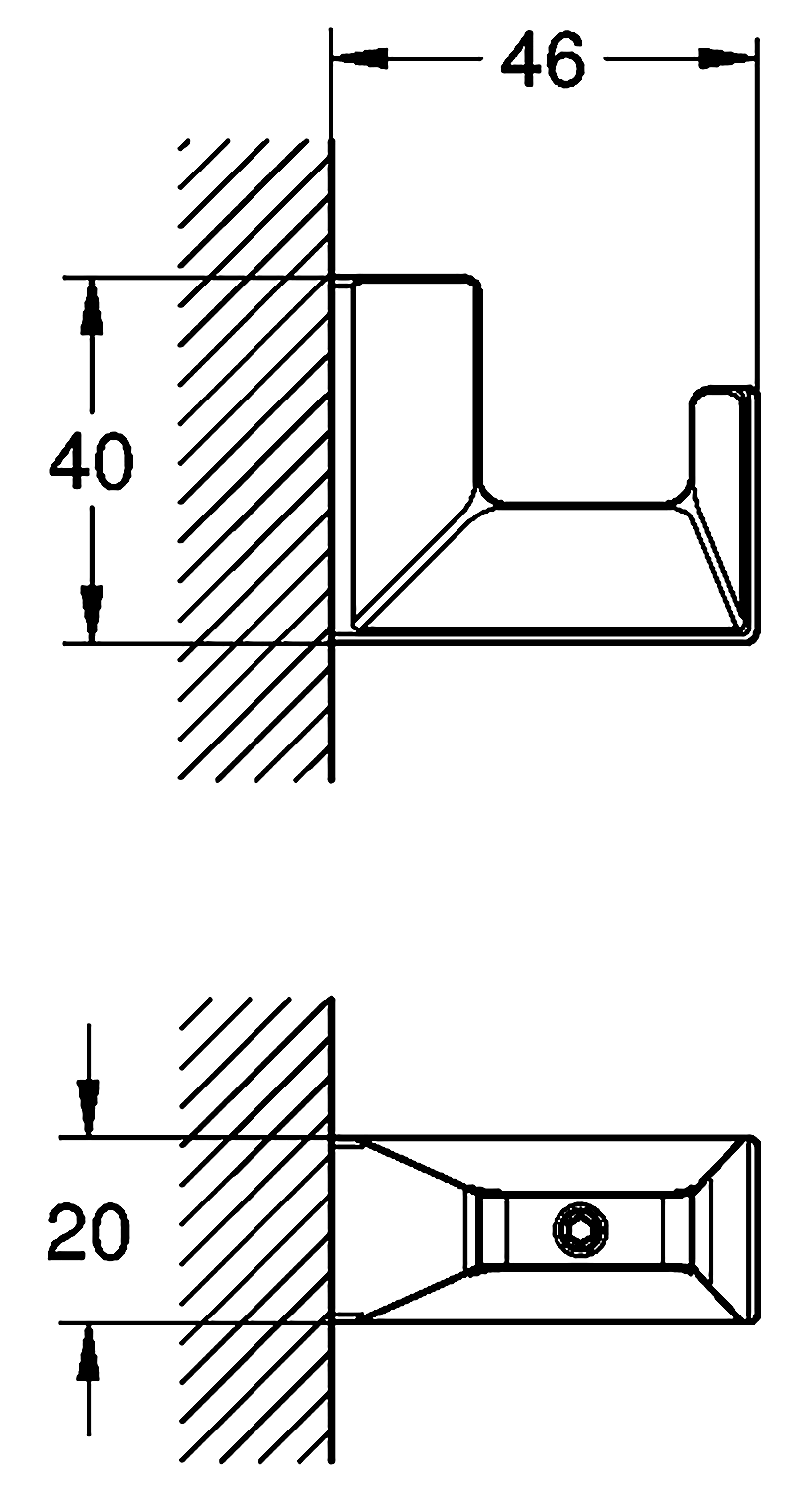 Grohe Selection Cube 40782 000 Крючок