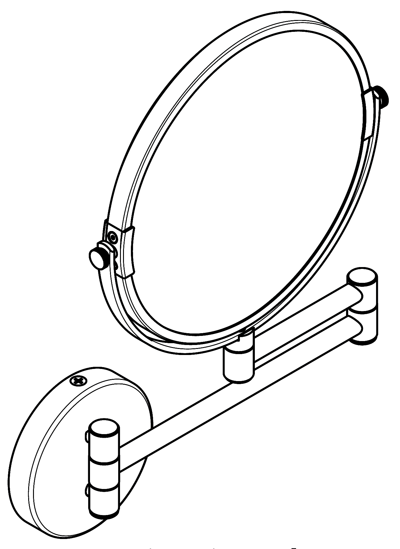 Hansgrohe Logis Universal 73561 000 Зеркало косметическое настенное 3x