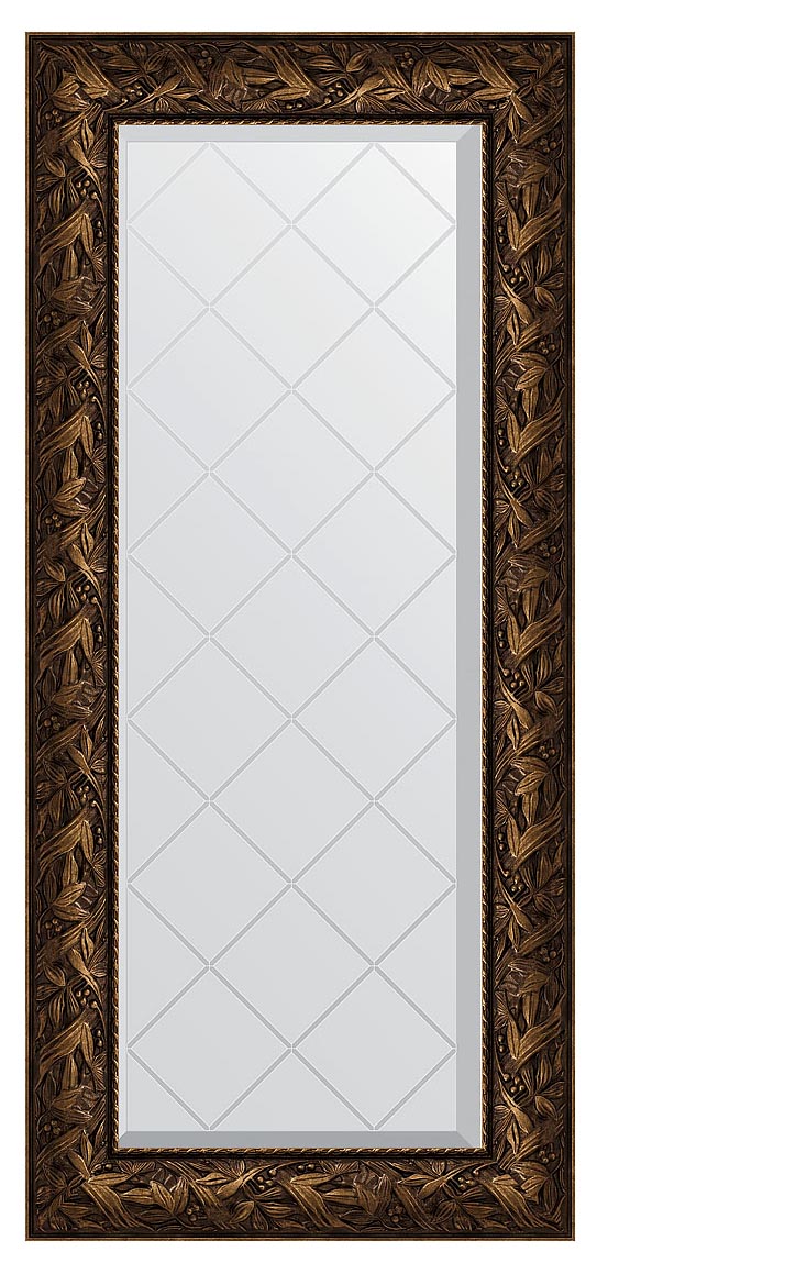 Evoform Exclusive-G BY4072 Зеркало с гравировкой в багетной раме 59x128