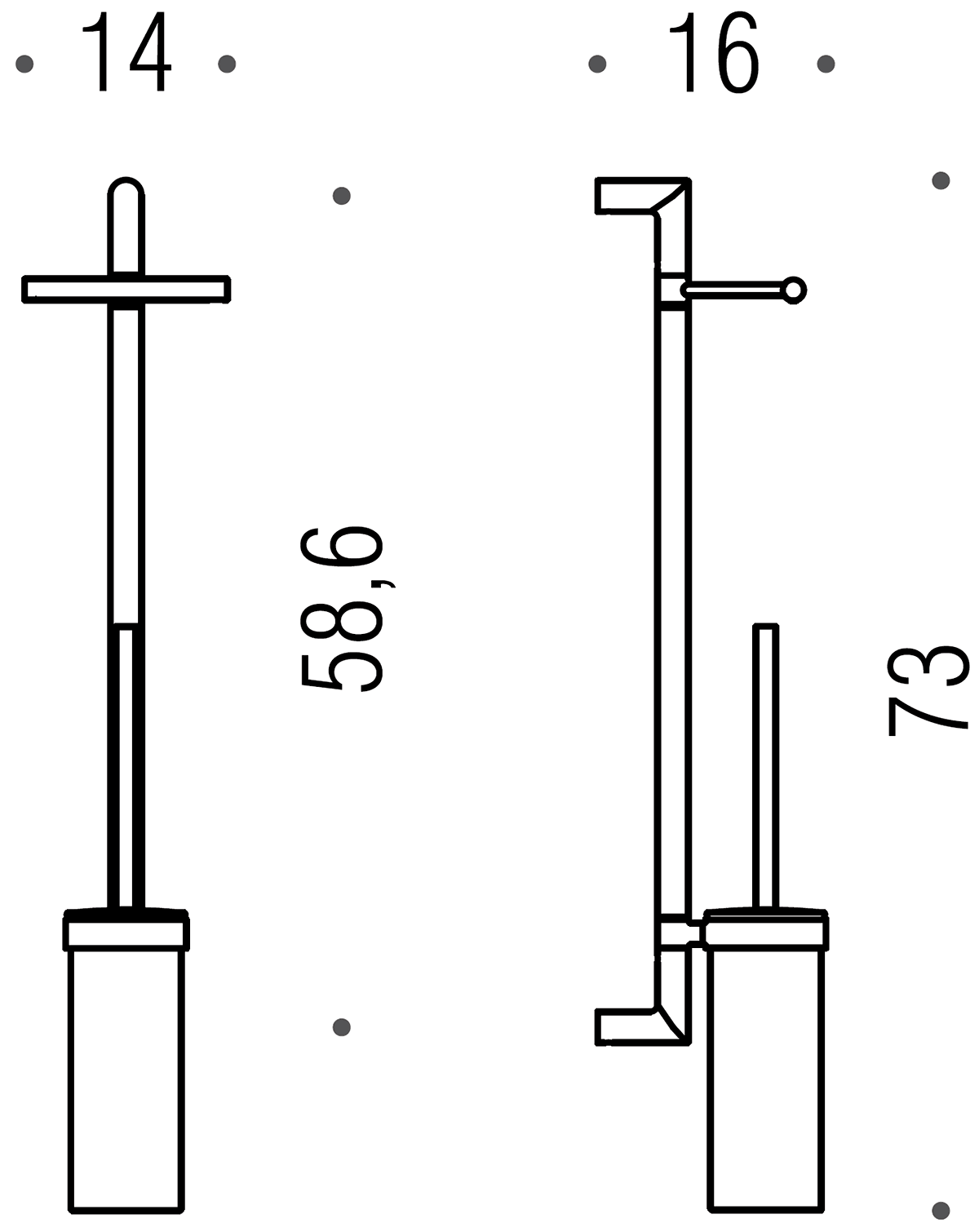 Colombo Planets B9823 Стойка настенная для унитаза