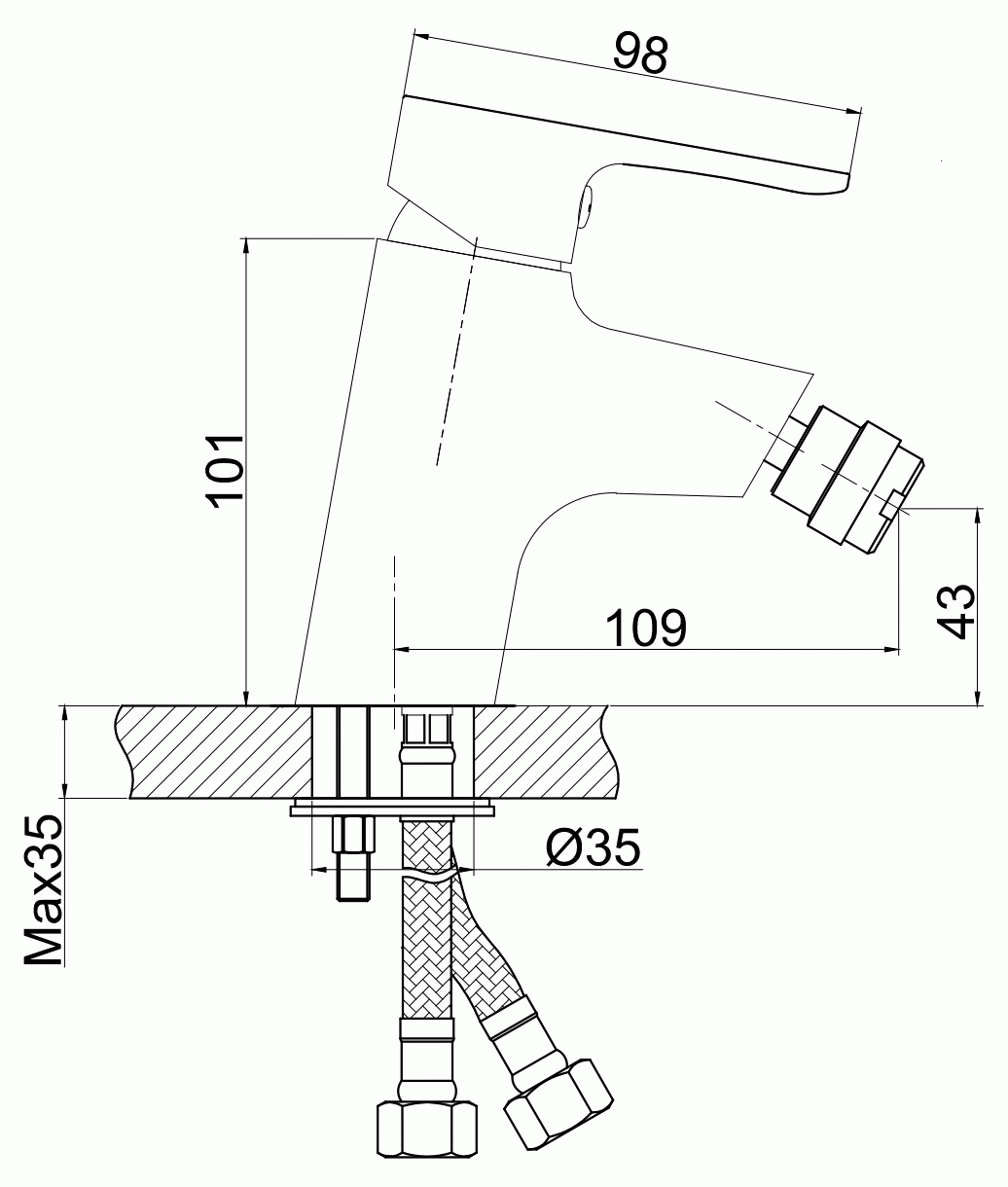 Cersanit Cersania 63033 Смеситель для биде