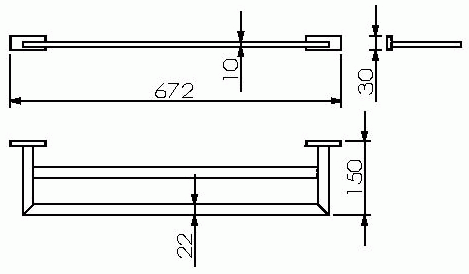 Langberger Alster 11902A Полотенцедержатель 2-ой 67 см