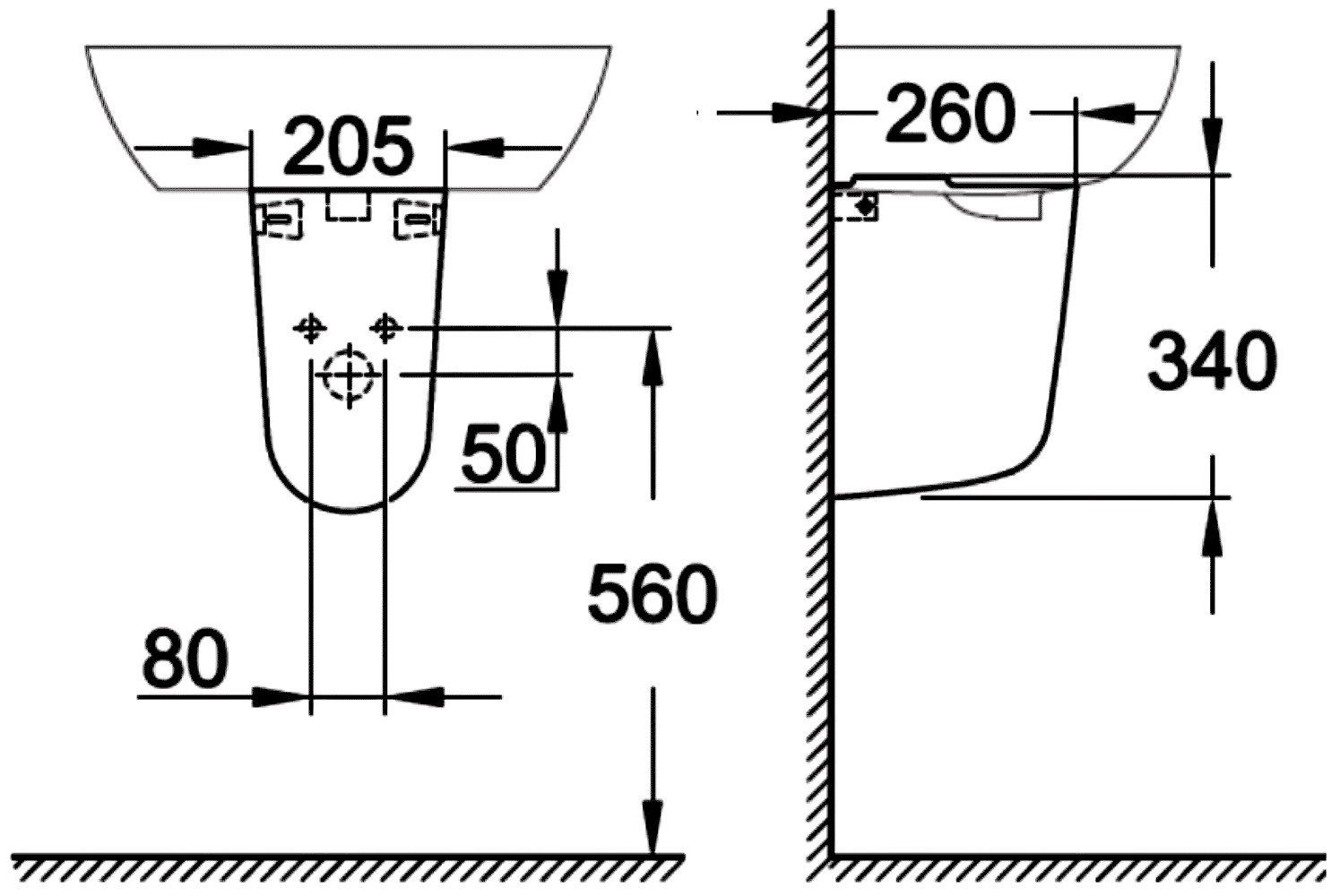 Grohe Bau Ceramic 39426 000 Полупьедестал для раковины
