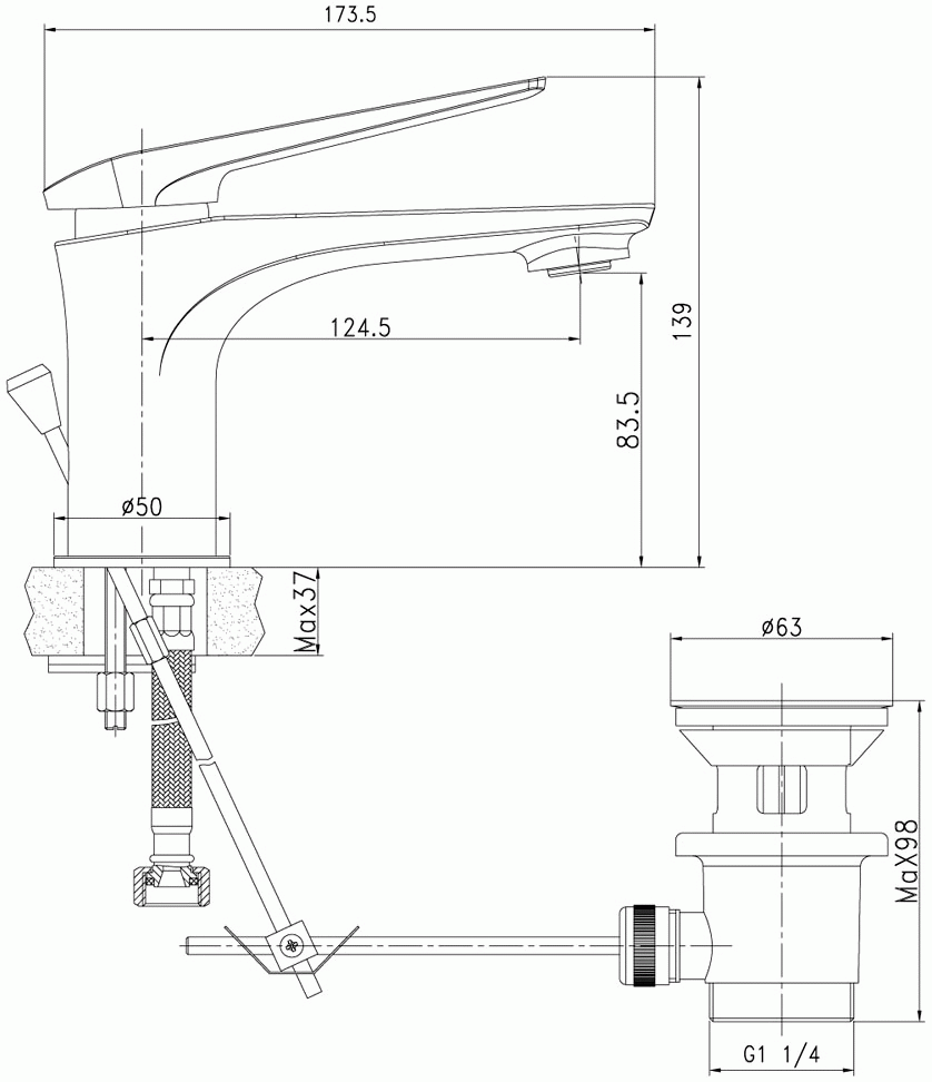 Lemark Allegro LM5906CW Смеситель для раковины (белый/хром)