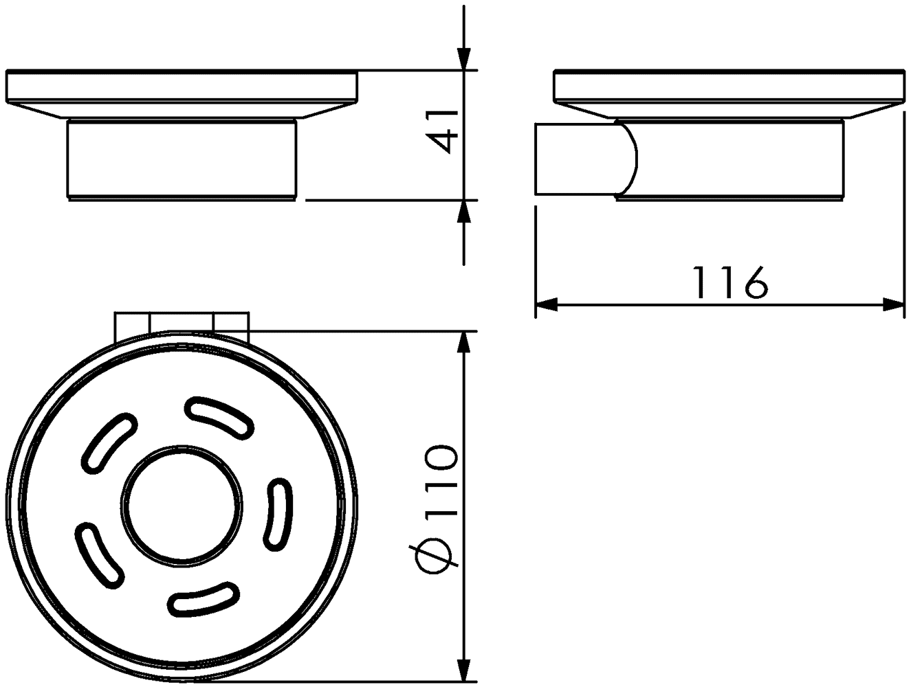 Langberger Lugano 24015C Мыльница настенная