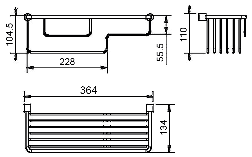 Langberger 10560A Полочка-решётка 36 см