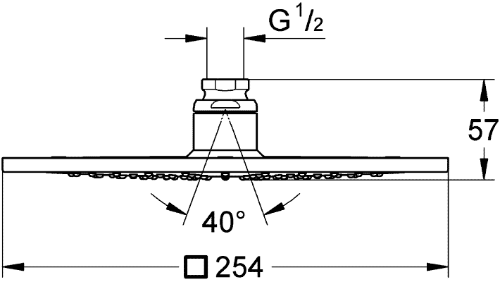 Grohe Rainshower F-Series 27271 000 Верхний душ 10" (254x254)