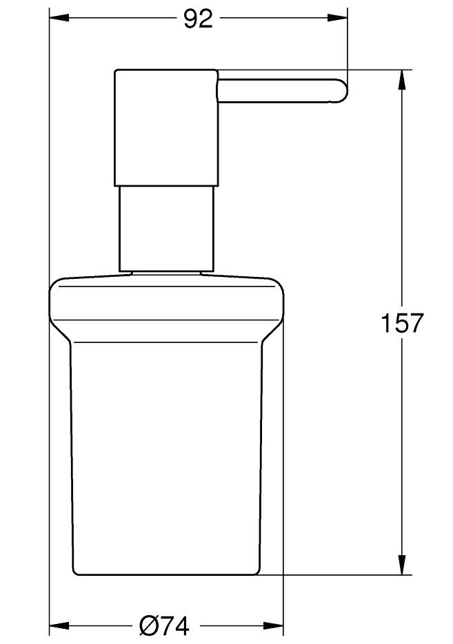 Grohe Essentials 40394 001 Диспенсер (стекло)