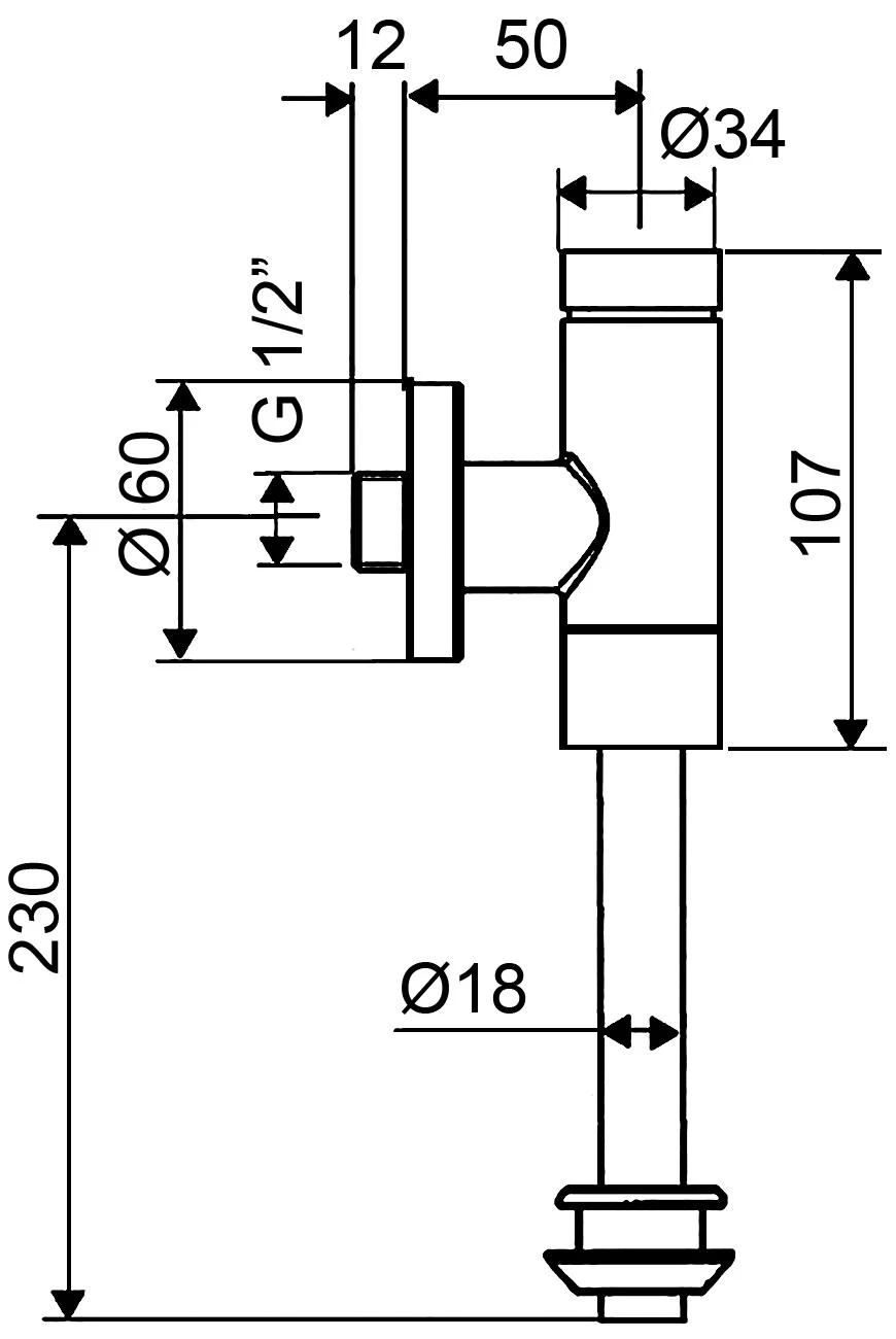 Schell Schellomat Basic 02 476 06 99 Внешнее смывное устройство для писсуара