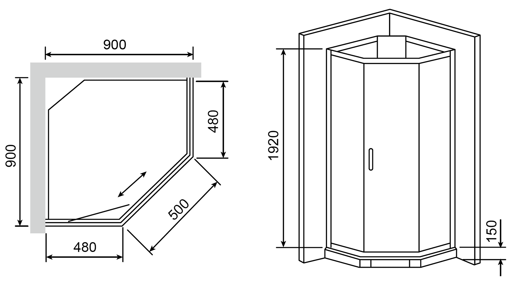 RGW Andaman 2819  Душевая кабина 900x900