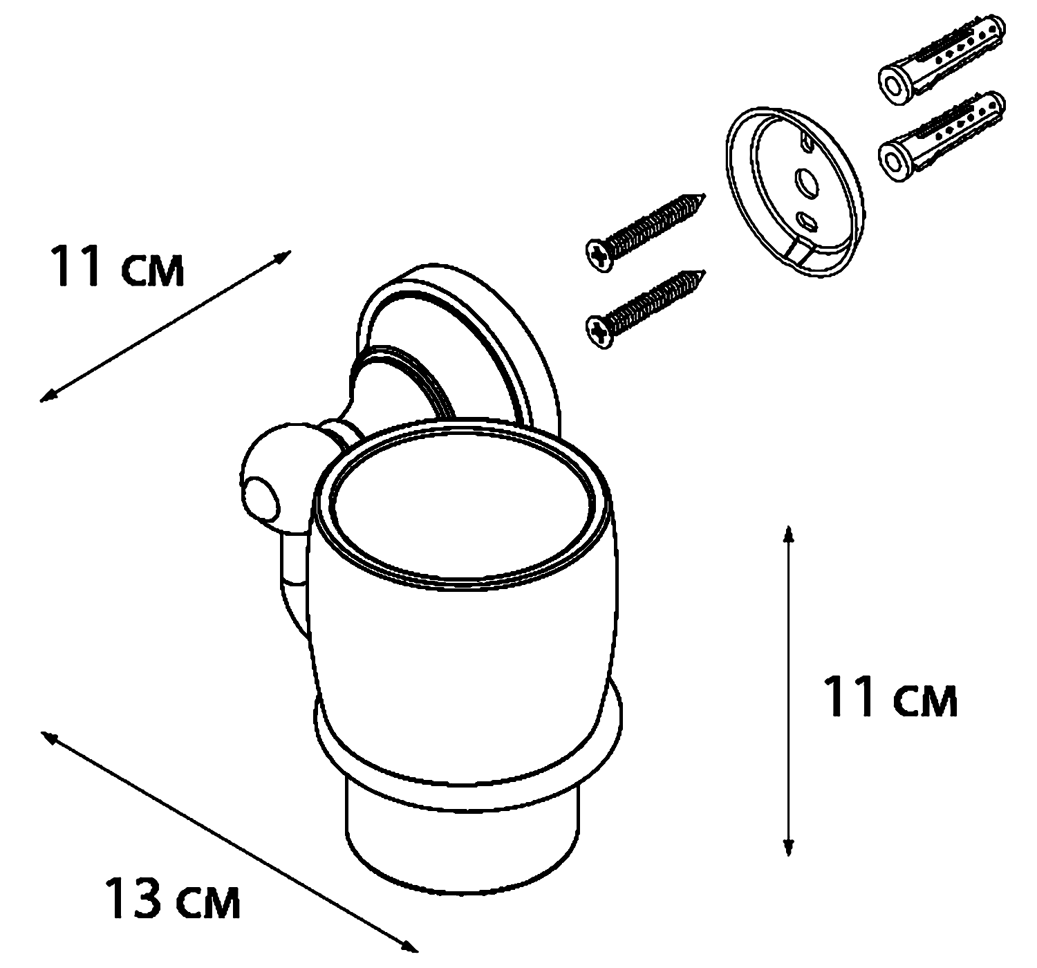 Fixsen Bogema FX-78506 Стакан настенный (хром)