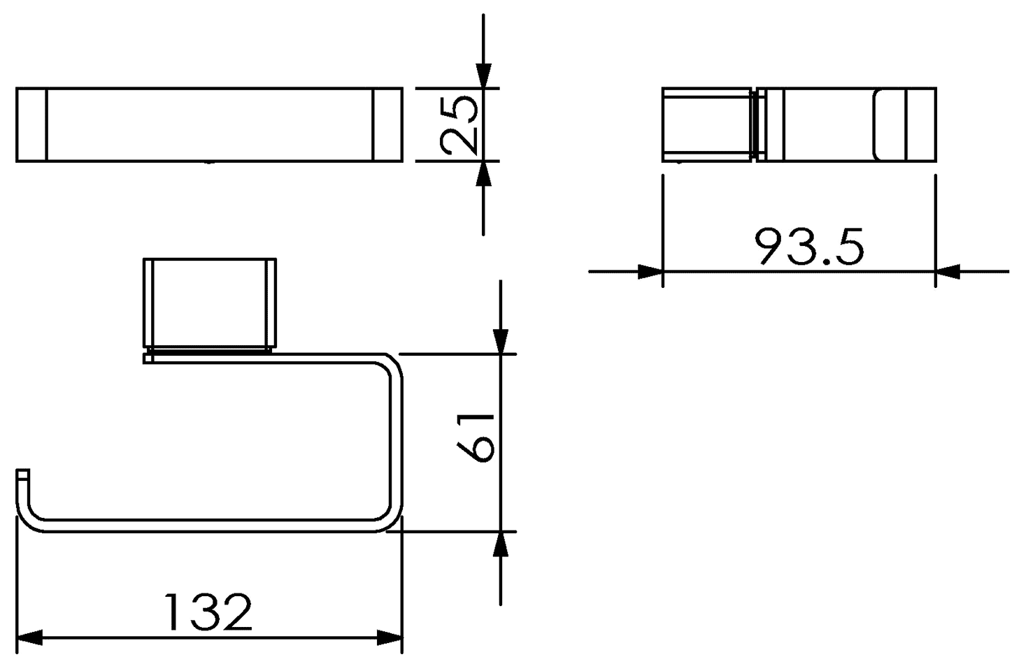 Langberger Vico 11343A-BP Держатель туалетной бумаги (чёрный)