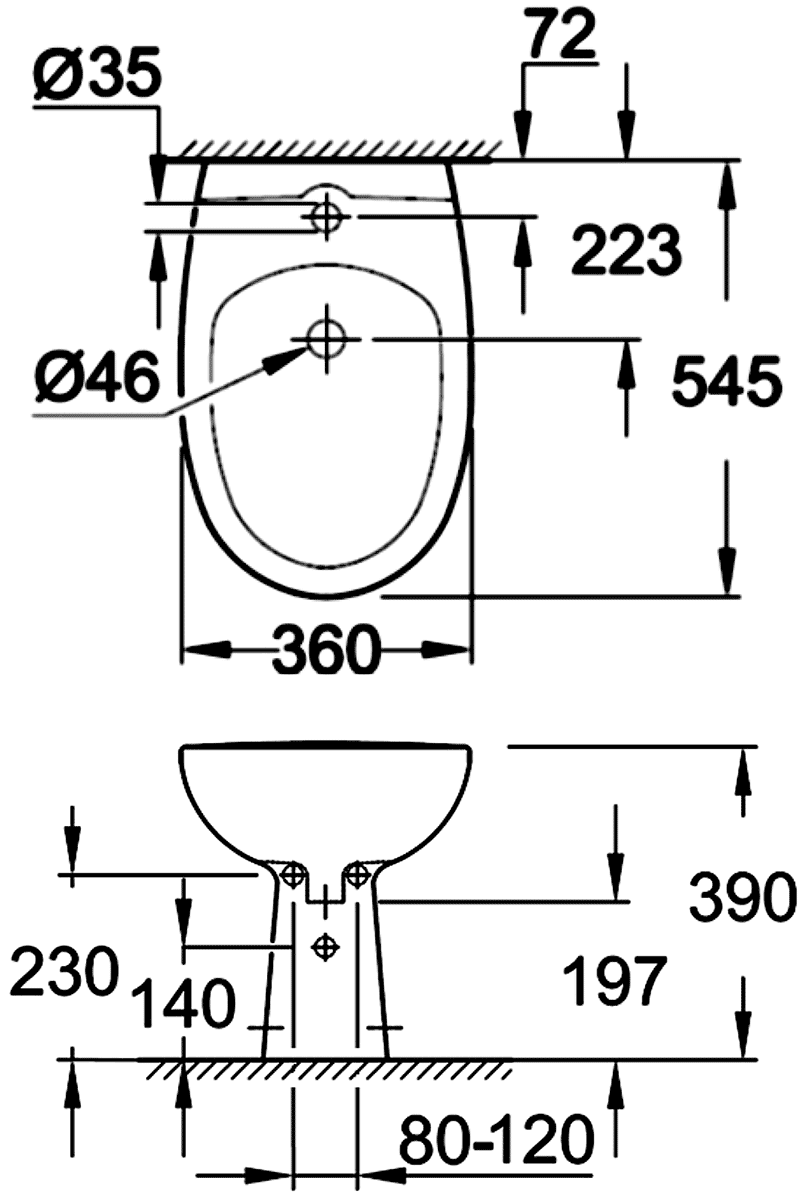 Grohe Bau Ceramic 39432 000 Биде напольное