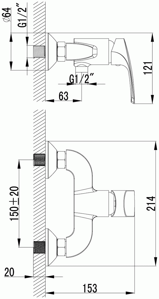 Lemark Plus Shape LM1703C Смеситель для душа