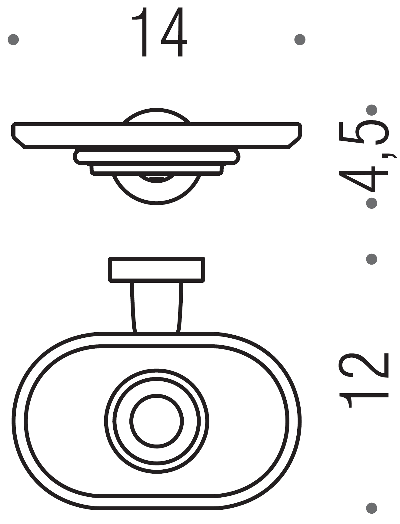 Colombo Basic B2701 Мыльница настенная