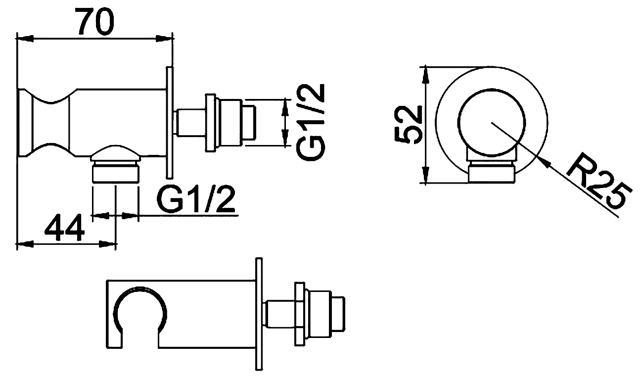 D&K DC1004813 Подключение душевого шланга 1/2"