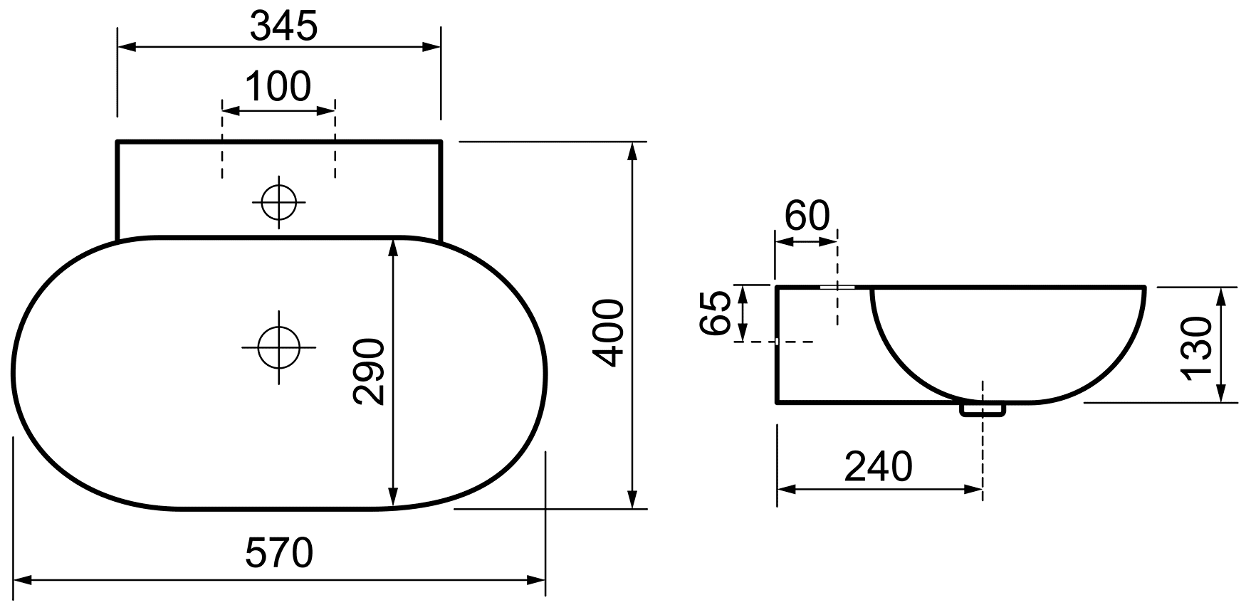 Melana MLN-А171 Раковина 570x400