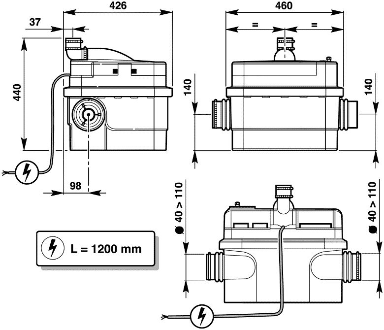 SFA SANICUBIC® 1 Канализационная насосная станция (IP67)