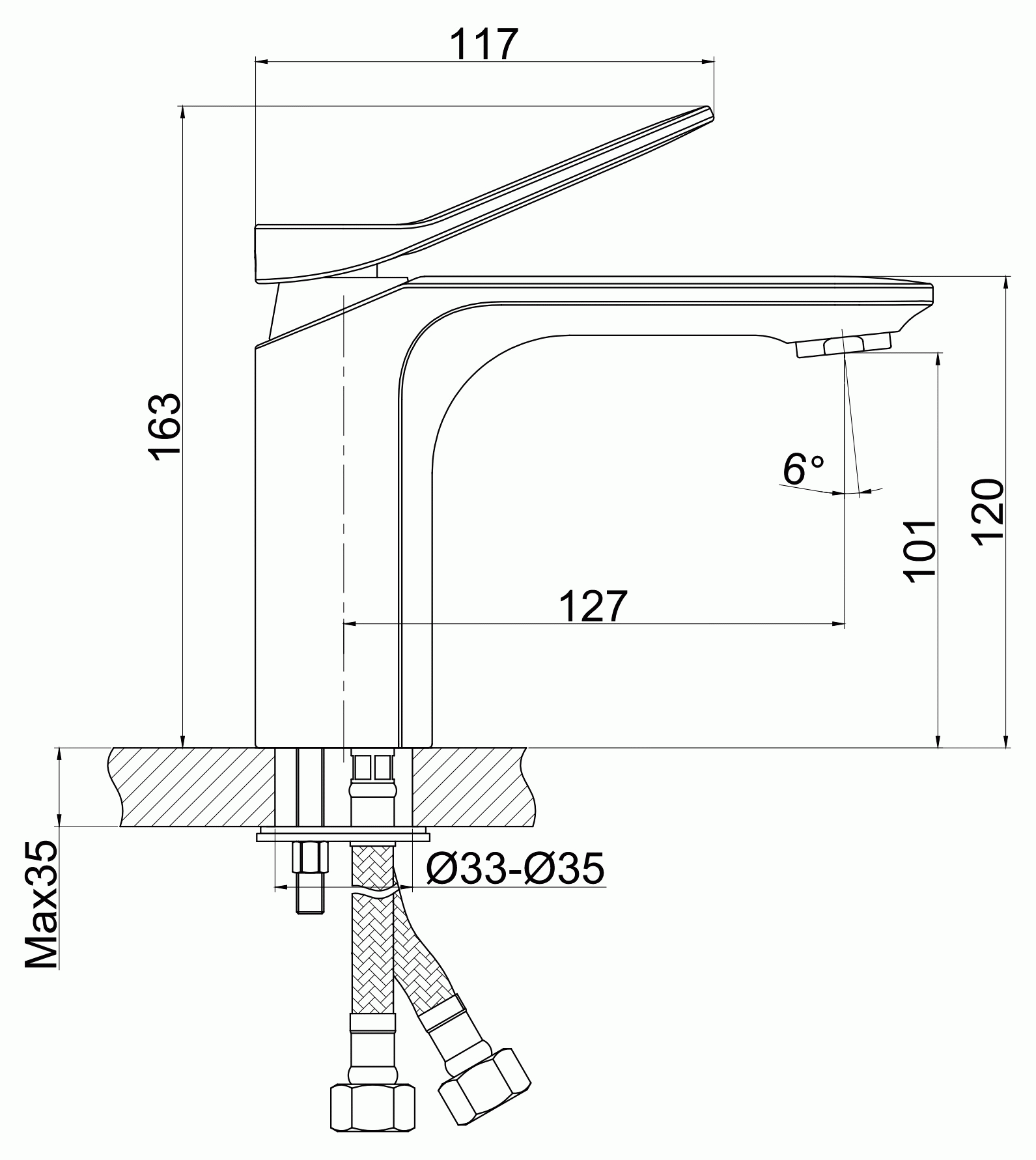 Cersanit Odra 63050 Смеситель для раковины