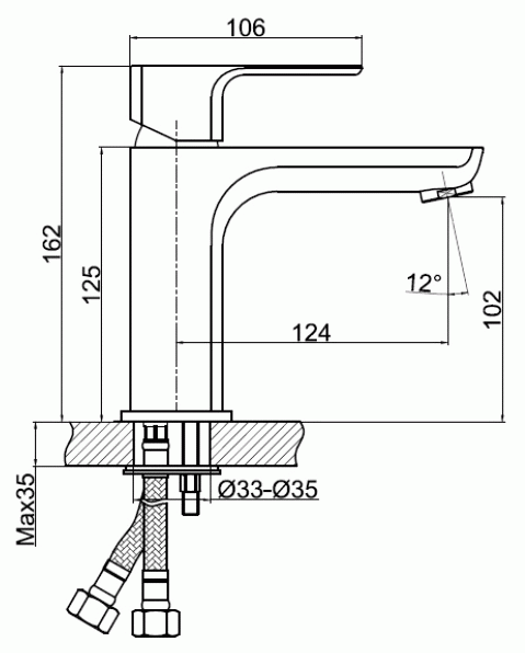 Cersanit Geo 63039 Смеситель для раковины