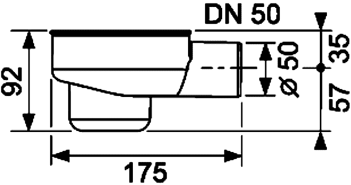 TECEdrainline 650001 Сифон DN50 0.8 л/с