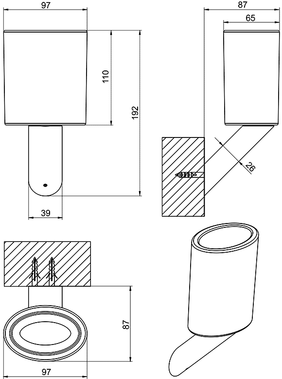 GESSI Ovale 25608.031  Стакан настенный