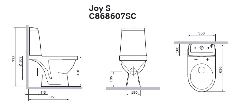 AM·PM Joy C868607SC Унитаз-компакт