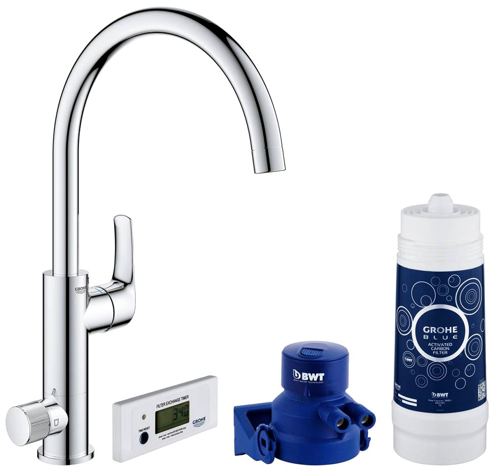 Grohe Blue Pure Eurosmart 30383 000 Смеситель кухонный с фильтром и счётчиком