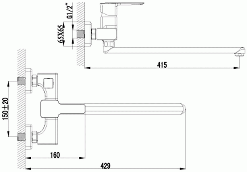 Lemark Basis LM3617C Смеситель для ванны