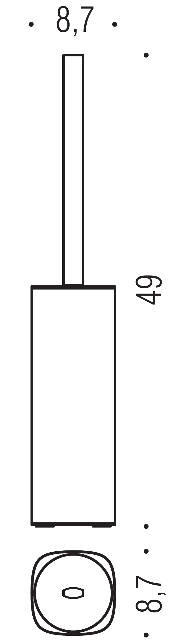 Colombo Trenta B3006NM Ёршик напольный (чёрный)