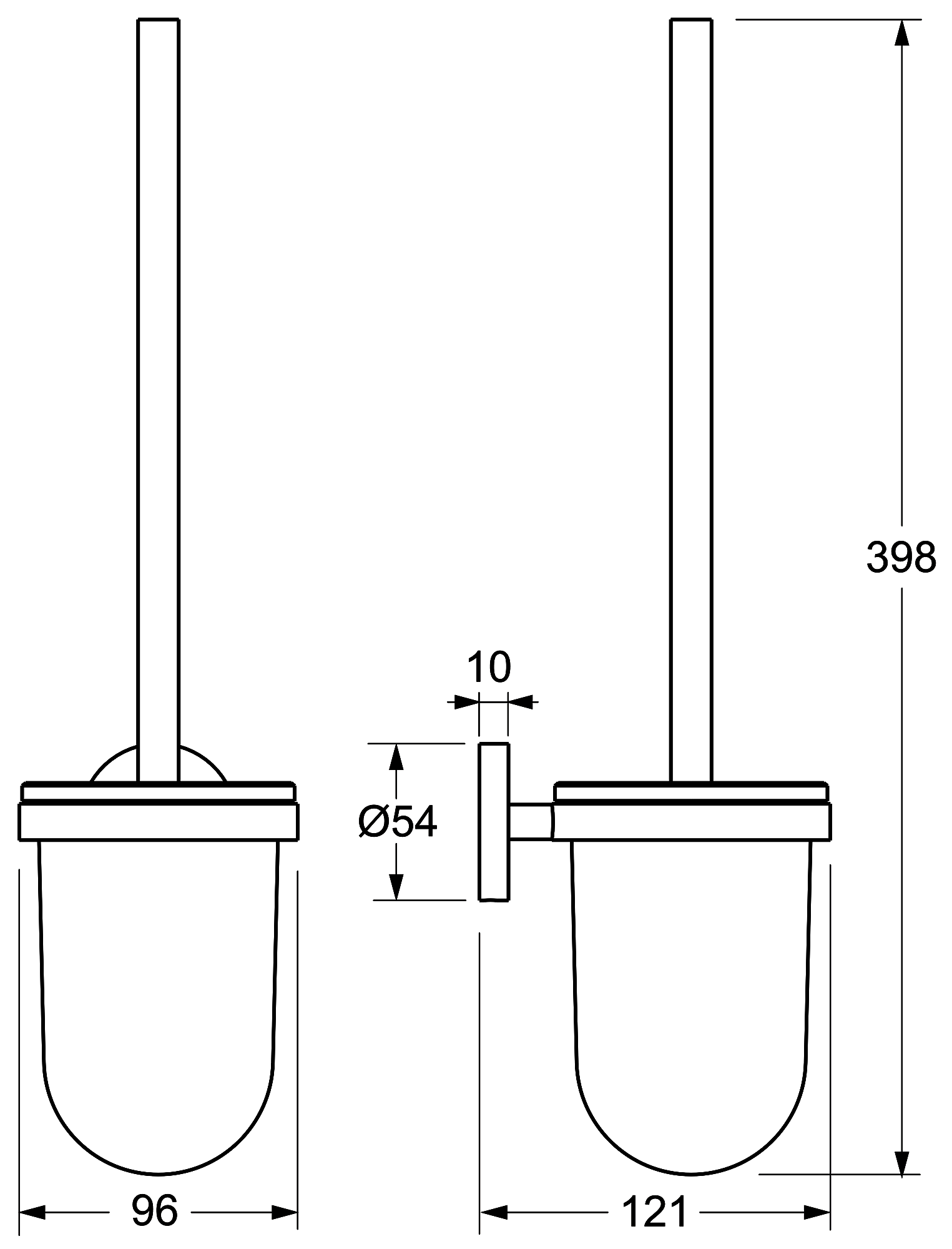 Grohe Essentials 40374 001 Ёршик настенный