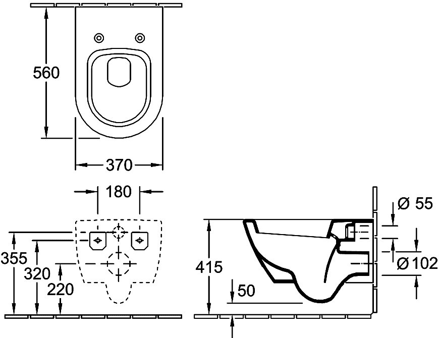 Villeroy&Boch Subway 2.0 560010/9M68S1  Унитаз подвесной сидением и крышкой SoftClose