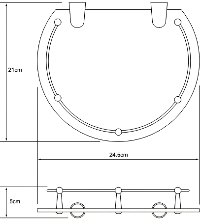 WasserKraft K-566 Полка стеклянная с бортиком 245x210