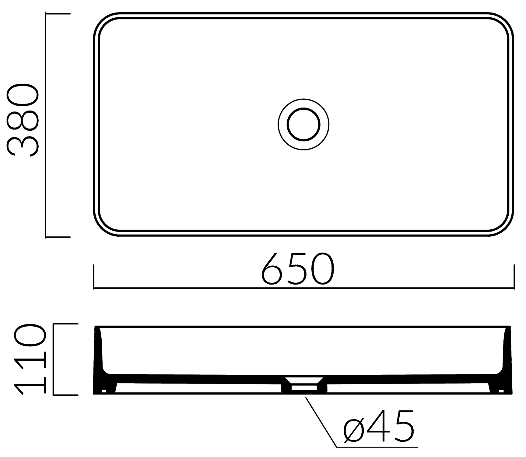 Galassia SmartB 7415 Свободностоящая раковина 650x380