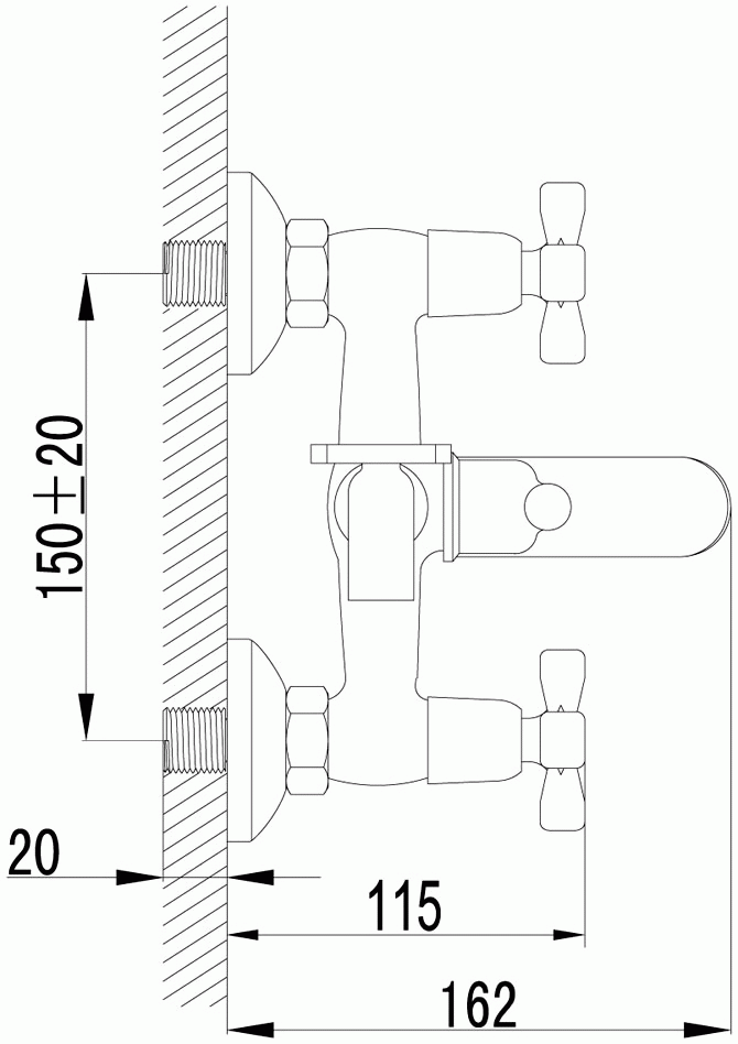 Lemark Benefit LM2502C Смеситель для ванны