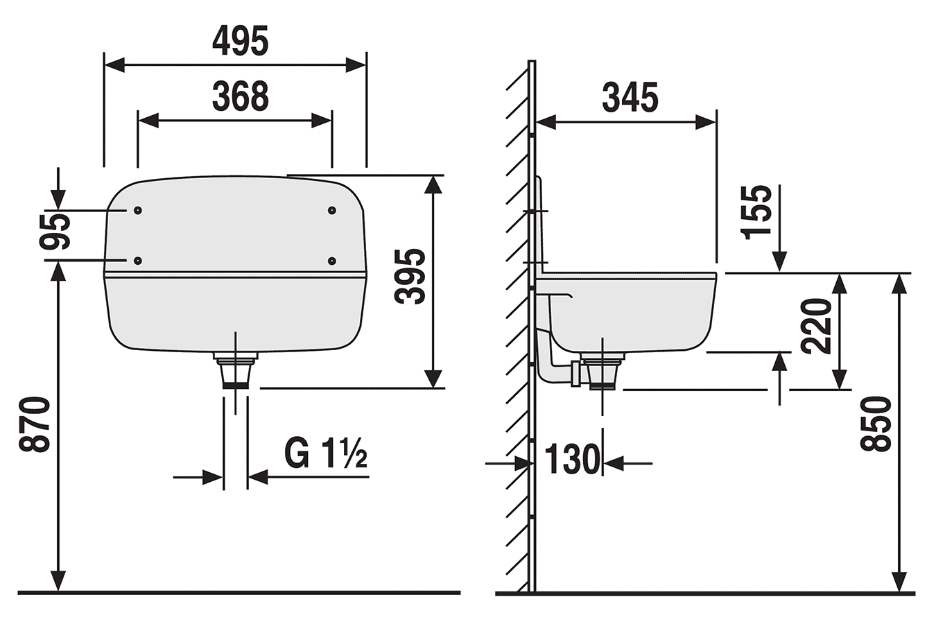 Sanit 60.001.01..0099 Техническая мойка 495х345