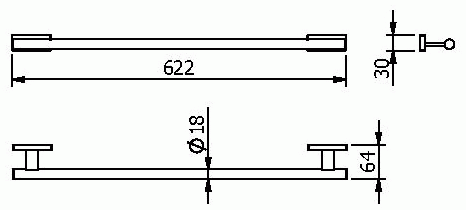 Langberger Alster 10901A Полотенцедержатель 62 см