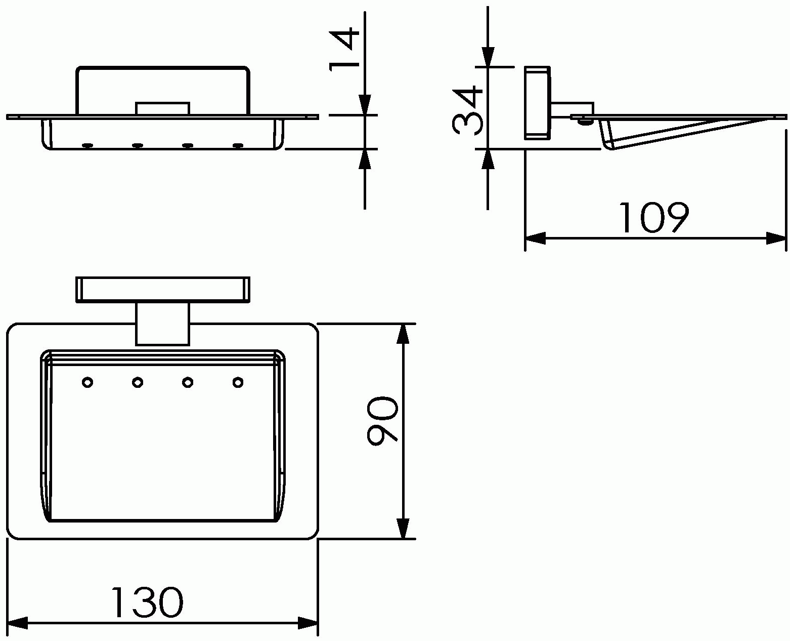 Langberger Alster 10915B Мыльница настенная (латунь)