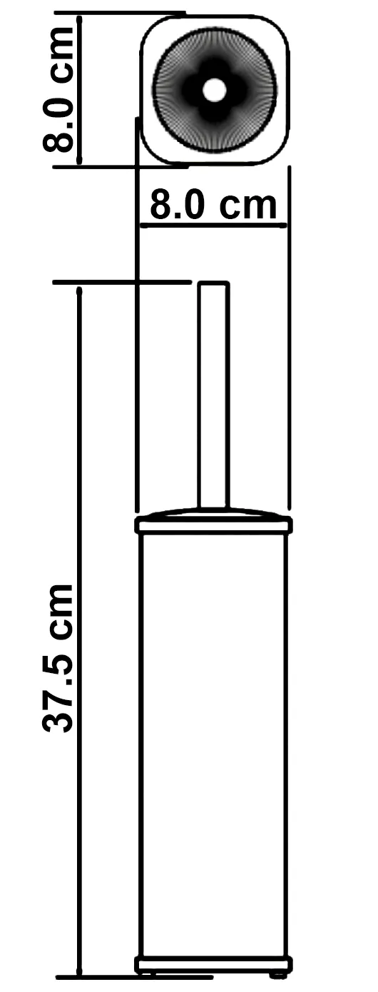 WasserKraft Elbe K-1117BLACK Ёршик для унитаза напольный (чёрный)