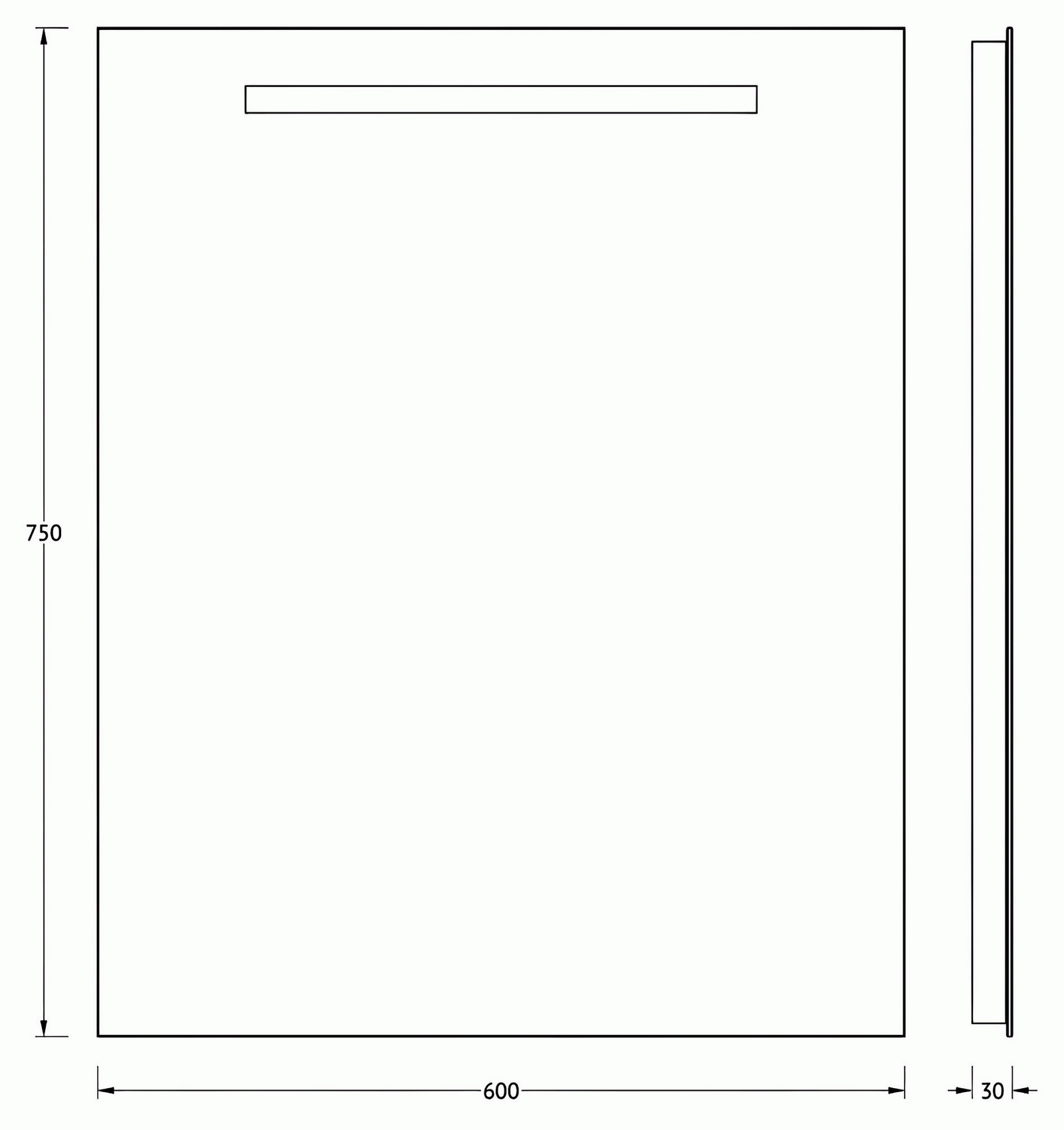 Evoform Lumline BY2003 Зеркало со встроенным LUM-светильником 60x75