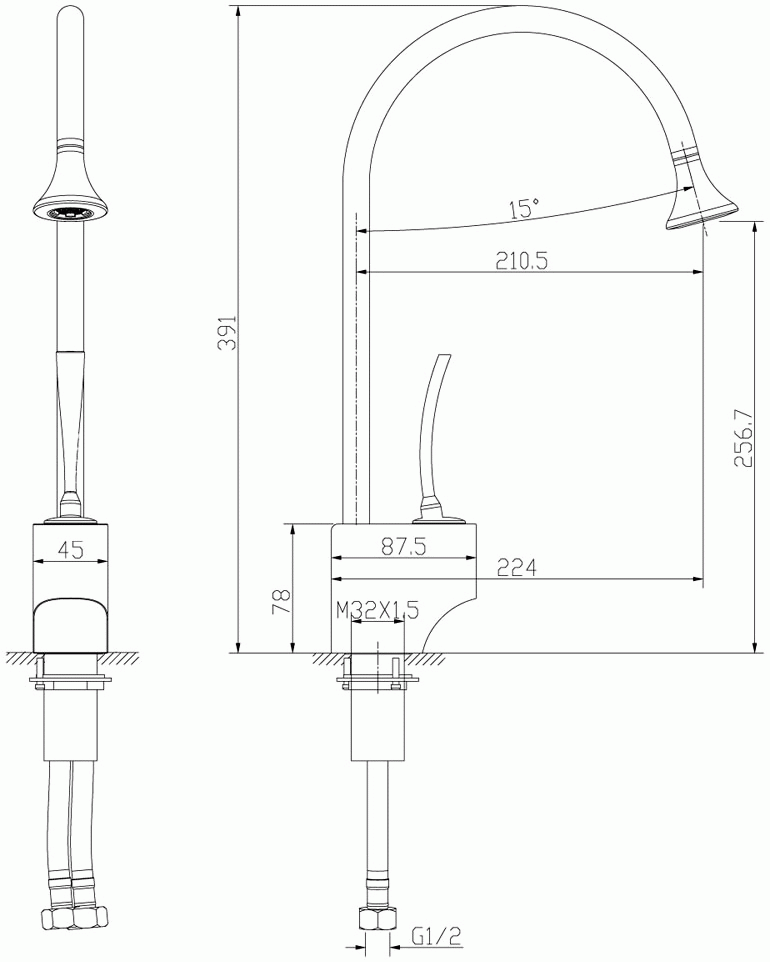 Lemark Soul LM6005C Смеситель для кухни