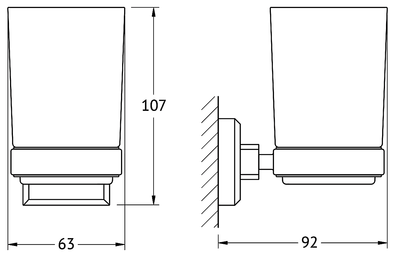 Artwelle Hagel 9921A Стакан настенный (хром)