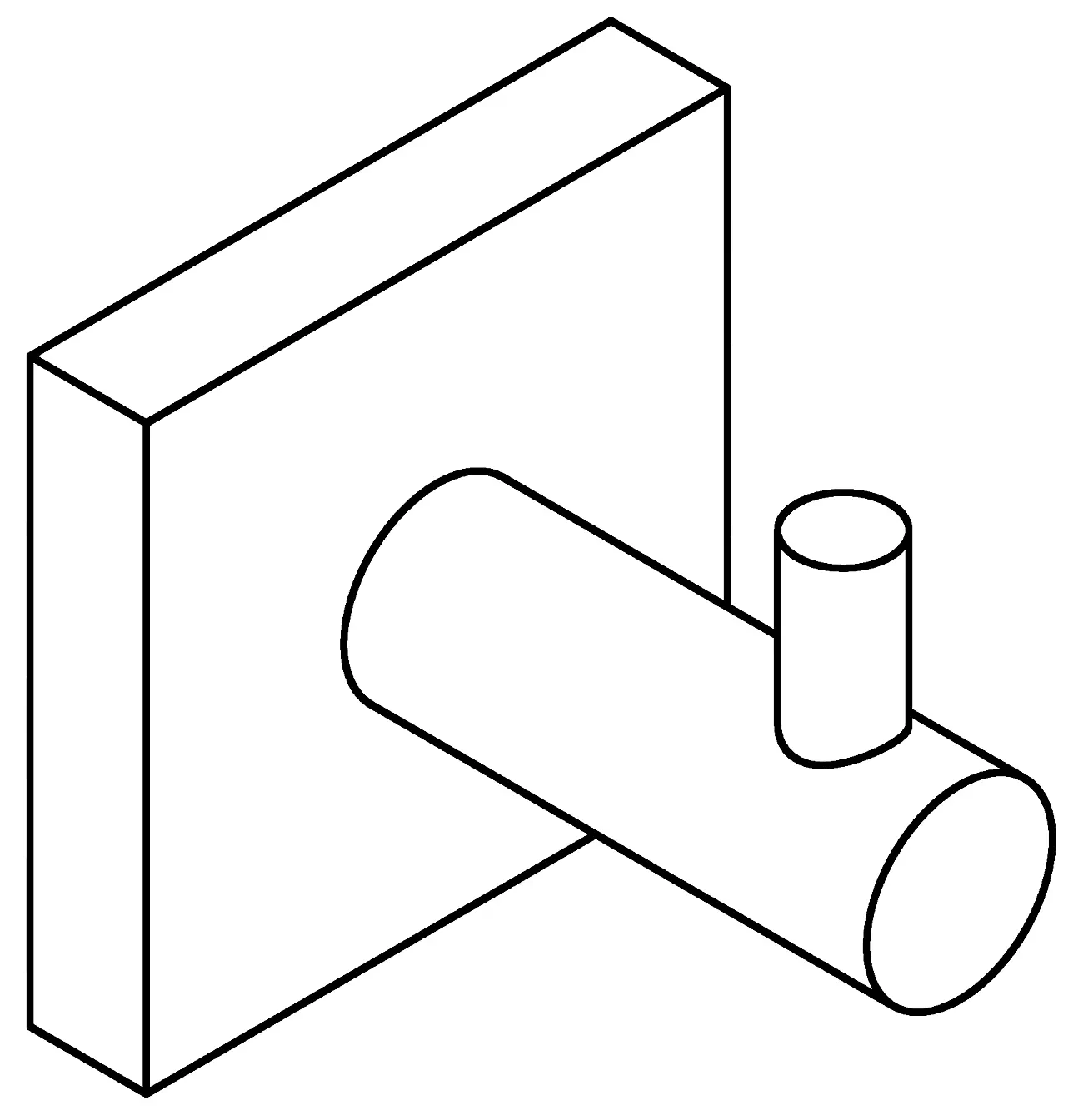 Rainbowl Cube 2727-2 Крючок (хром)